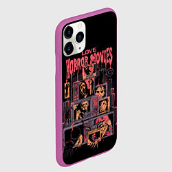 Чехол iPhone 11 Pro матовый Love horror movies, цвет: 3D-фиолетовый — фото 2