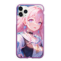 Чехол iPhone 11 Pro матовый Honkai Star Rail March 7th beauty, цвет: 3D-фиолетовый