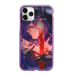 Чехол iPhone 11 Pro матовый Honkai Star Rail Black Swan beauty