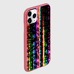 Чехол iPhone 11 Pro матовый Marshmello градиент, цвет: 3D-малиновый — фото 2