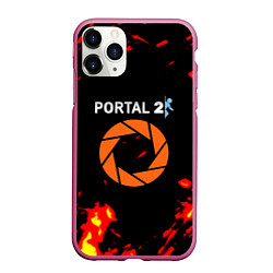 Чехол iPhone 11 Pro матовый Portal огненная лава