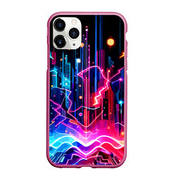 Чехол iPhone 11 Pro матовый Neon fantasy - ai art