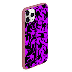 Чехол iPhone 11 Pro матовый Ъуъ съука mem pattern, цвет: 3D-малиновый — фото 2