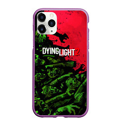 Чехол iPhone 11 Pro матовый Dying Light 2 zombie