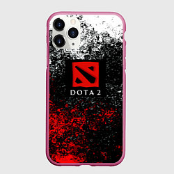 Чехол iPhone 11 Pro матовый Dota 2 брызги красок