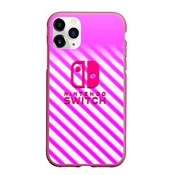 Чехол iPhone 11 Pro матовый Nintendo pink line