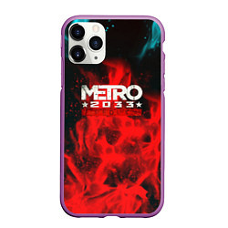 Чехол iPhone 11 Pro матовый Metro 2033 fire