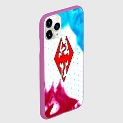 Чехол iPhone 11 Pro матовый The Elder Scrolls flame, цвет: 3D-фиолетовый — фото 2