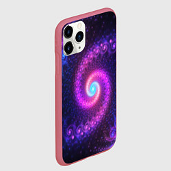 Чехол iPhone 11 Pro матовый Фрактальный неон, цвет: 3D-малиновый — фото 2