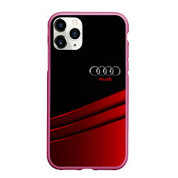 Чехол iPhone 11 Pro матовый AUDI carbon metal