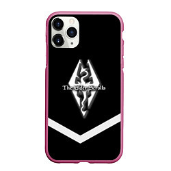 Чехол iPhone 11 Pro матовый The Elder Scrolls geometry steel