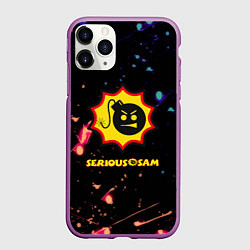 Чехол iPhone 11 Pro матовый Serious Sam краски текстура