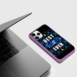 Чехол iPhone 11 Pro матовый Лучший ботаник на свете, цвет: 3D-фиолетовый — фото 2