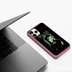 Чехол iPhone 11 Pro матовый Goth girl - Beetlejuice, цвет: 3D-малиновый — фото 2