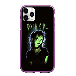 Чехол iPhone 11 Pro матовый Goth girl - Beetlejuice, цвет: 3D-фиолетовый