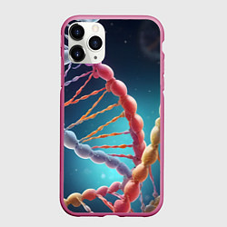 Чехол iPhone 11 Pro матовый Разноцветный ДНК