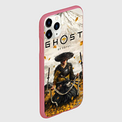 Чехол iPhone 11 Pro матовый Ацу из Ghost of Yotei, цвет: 3D-малиновый — фото 2