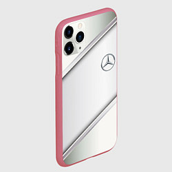Чехол iPhone 11 Pro матовый Mercedes benz metalic collection, цвет: 3D-малиновый — фото 2