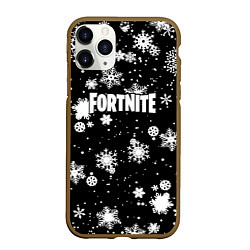 Чехол iPhone 11 Pro матовый Fortnite winter snow