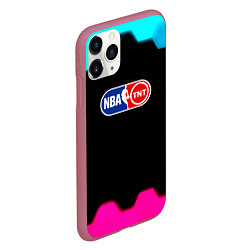 Чехол iPhone 11 Pro матовый NBA текстура соты, цвет: 3D-малиновый — фото 2