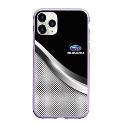 Чехол iPhone 11 Pro матовый Subaru metal steel