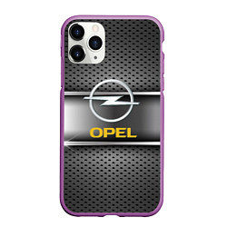 Чехол iPhone 11 Pro матовый Opel carbon metal steel, цвет: 3D-фиолетовый