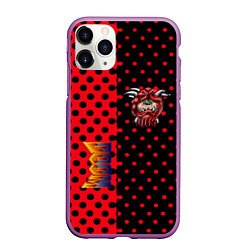 Чехол iPhone 11 Pro матовый Doom pattern steell, цвет: 3D-фиолетовый