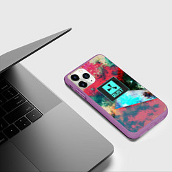 Чехол iPhone 11 Pro матовый RUST geometry color, цвет: 3D-фиолетовый — фото 2