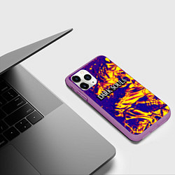 Чехол iPhone 11 Pro матовый Darksouls рыцарь, цвет: 3D-фиолетовый — фото 2