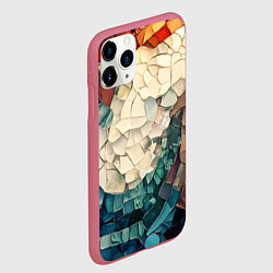 Чехол iPhone 11 Pro матовый Мозаика в виде плитки, цвет: 3D-малиновый — фото 2