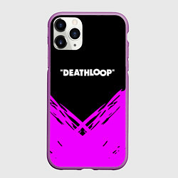 Чехол iPhone 11 Pro матовый Deathloop neon geometry