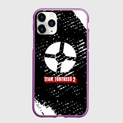 Чехол iPhone 11 Pro матовый Team Fortress 2 краски штрихи, цвет: 3D-фиолетовый
