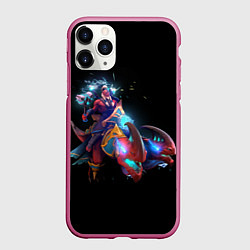 Чехол iPhone 11 Pro матовый Disruptor dota 2, цвет: 3D-малиновый