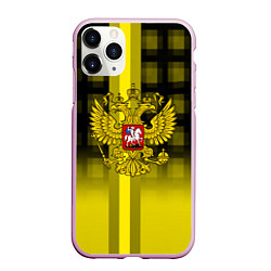 Чехол iPhone 11 Pro матовый Герб РФ лого текстура