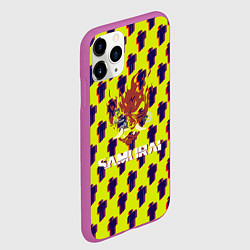 Чехол iPhone 11 Pro матовый Samurai человечки, цвет: 3D-фиолетовый — фото 2