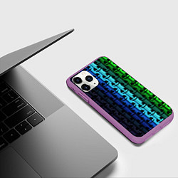 Чехол iPhone 11 Pro матовый Marshmello gradient, цвет: 3D-фиолетовый — фото 2