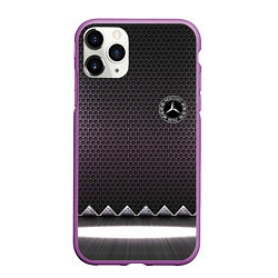 Чехол iPhone 11 Pro матовый Mercedes benz carbon steel