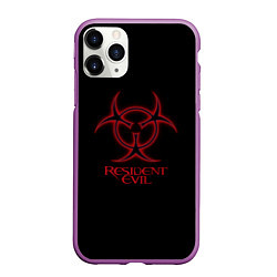 Чехол iPhone 11 Pro матовый Resident evil biohazard logo