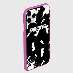 Чехол iPhone 11 Pro матовый FC6 logo pattern, цвет: 3D-фиолетовый — фото 2