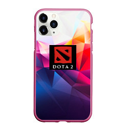 Чехол iPhone 11 Pro матовый DOTA geometry neon