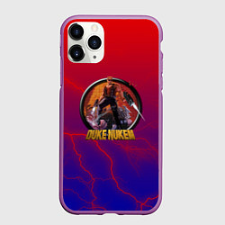 Чехол iPhone 11 Pro матовый Duke Nukem storm, цвет: 3D-фиолетовый