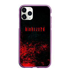 Чехол iPhone 11 Pro матовый Biohazard брызги красок