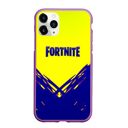 Чехол iPhone 11 Pro матовый Fortnite краски абстракция