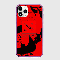 Чехол iPhone 11 Pro матовый Dota краски иероглиф