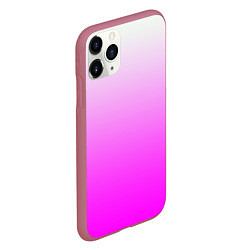 Чехол iPhone 11 Pro матовый Gradient color pink, цвет: 3D-малиновый — фото 2