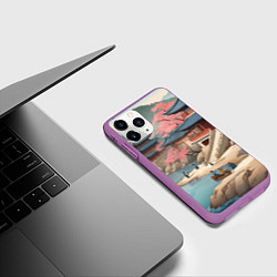 Чехол iPhone 11 Pro матовый Корея эпоха чосон, цвет: 3D-фиолетовый — фото 2