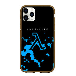 Чехол iPhone 11 Pro матовый Half life синий камуфляж