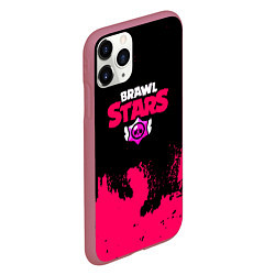 Чехол iPhone 11 Pro матовый Brawl stars розовые краски, цвет: 3D-малиновый — фото 2