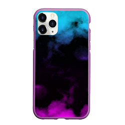 Чехол iPhone 11 Pro матовый Градиент - дым, цвет: 3D-фиолетовый