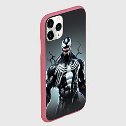 Чехол iPhone 11 Pro матовый Симбиот - Веном, цвет: 3D-малиновый — фото 2